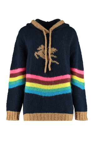 Knitted hoodie-0